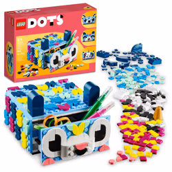 Lego DOTS Creative Animal Drawer Building Toy 41805  Buildable Treasure Box  Jewelry Box  Desk Caddy  Storage Box  Arts and C ...