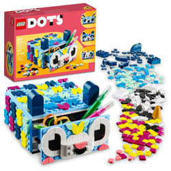 Lego DOTS Creative Animal Drawer Building Toy 41805  Buildable Treasure Box  Jewelry Box  Desk Caddy  Storage Box  Arts and Crafts DIY Toy Mosaic Maki