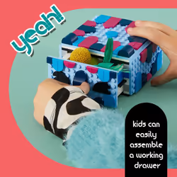 Lego DOTS Creative Animal Drawer Building Toy 41805  Buildable Treasure Box  Jewelry Box  Desk Caddy  Storage Box  Arts and Crafts DIY Toy Mosaic Maki