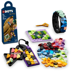 LEGO DOTS Hogwarts Accessories Pack 41808  Harry Potter Themed Jewelry Making Kit with Bracelet  2 Bag Tags and Stich-on Patch  DIY Craft Toy Set for