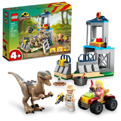 LEGO Jurassic Park Velociraptor Escape 76957 Learn to Build Dinosaur Toy for Boys and Girls; Gift for Kids Aged 4 and Up Featuring a Buildable Dinosau