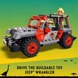 LEGO Jurassic World Brachiosaurus Discovery 76960 Jurassic Park 30th Anniversary Dinosaur Toy; Featuring a Large Dinosaur Figure and Brick Built Jeep
