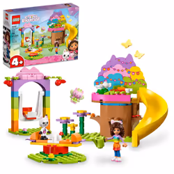 LEGO Gabby's Dollhouse Kitty Fairys Garden Party 10787 Building Toy with Tree House  Swing  Slide  and Merry-Go-Round  Includ ...