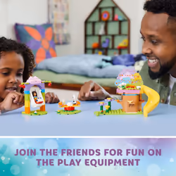 LEGO Gabby's Dollhouse Kitty Fairys Garden Party 10787 Building Toy with Tree House  Swing  Slide  and Merry-Go-Round  Includes Gabby and Pandy Paws