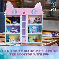 Lego Gabbys Dollhouse 10788 Building Toy Set  8-Room Playhouse with Purrfect Details and Popular Characters from The Show  Including Gabby  Pandy Paws