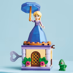 LEGO Disney Princess Twirling Rapunzel 43214 Building Toy with Diamond Dress Mini-Doll and Pascal The Chameleon Figure  Wind Up Toy Rapunzel  Disney C - Additional view 4