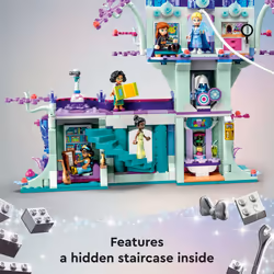LEGO Disney The Enchanted Treehouse Buildable 2-Level Tree House with 13 Princess Mini-Dolls Including Jasmine  Elsa and Moana  Disney Classic Celebra