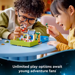 LEGO Disney Peter Pan & Wendy's Storybook Adventure 43220 Portable Playset with Micro Dolls and Pirate Ship  Travel Toy for Kids Ages 5 Plus