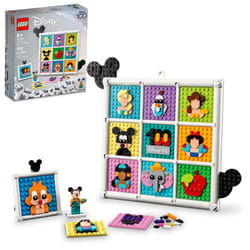 LEGO Disney Classic 100 Years of Disney Animation Icons 43221 Buildable Disney Toy with Mickey Mouse Minifigure  Classic Disney Wall Art  Fun Toys for