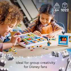 LEGO Disney Classic 100 Years of Disney Animation Icons 43221 Buildable Disney Toy with Mickey Mouse Minifigure  Classic Disney Wall Art  Fun Toys for
