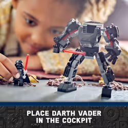 LEGO Star Wars Darth Vader Mech 75368 Buildable Star Wars Action Figure  This Collectible Star Wars Toy for Kids Ages 6 and Up Features an Opening Coc