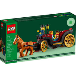 LEGO Wintertime Carriage Ride 40603 GWP - Festive Minifigures  Golden Wheels  and Charming Design for Holiday Joy (153 pcs)