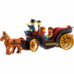 LEGO Wintertime Carriage Ride 40603 GWP - Festive Minifigures  Golden Wheels  and Charming Design for Holiday Joy (153 pcs)