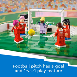 LEGO Icons of Play Soccer Toy  Detailed Building Set for Girls and Boys with 15 Minifigures  Also Includes a Field  Stand and Working Scoreboard  Socc