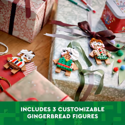 LEGO Gingerbread Ornaments - Christmas Tree Ornaments Building Set for Kids  Boys & Girls  Ages 6+ - 3 Gingerbread Decorations for Tree & Home - Gift