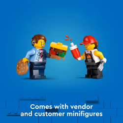 LEGO City Burger Truck Toy Building Set  Fun Gift for Kids Ages 5 Plus  Burger Van and Kitchen Playset  Vendor Minifigure and Accessories  I - Additional view 4