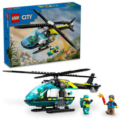 LEGO City Emergency Rescue Helicopter  Toy Aircraft Playset for Kids  Fun Gift for Boys and Girls Aged 6 Plus  Hiker  Rescuer  and Pilot Minifigures