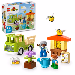 LEGO DUPLO Town Caring for Bees & Beehives Preschool Kids Learning Toy 2 Figures and a Drivable Truck STEM Toy Build-and-R ...