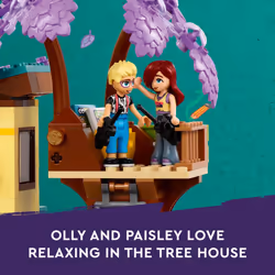 LEGO Friends Olly and Paisley's Family Houses Toy for Kids with 5 Mini-Doll Figures for Creative Play  Two-Story Home with Treehouse Toy  Dollhouse To
