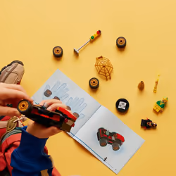 LEGO Marvel Drill Spinner Vehicle  Miles Morales Spin Car with 2 Minifigures  Marvel Toy from Disney+ TV Series Spidey and His Amazing Friends  Gift f