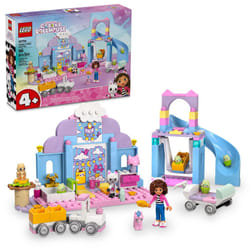 LEGO Gabbys Dollhouse Gabbys Kitty Care Ear Animal Playset for Kids  Pet Pretend-Play Entertainment Toy with a Pink Car  Slide  and Figures  Cat Toy G