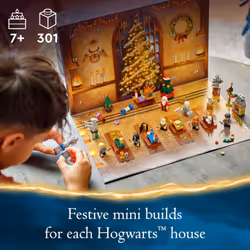 LEGO Harry Potter 2024 Advent Calendar  Hogwarts Fantasy Toy  Holiday Countdown Gift  7 Minifigures  16 Mini Builds  Gift Idea for Kids Ages