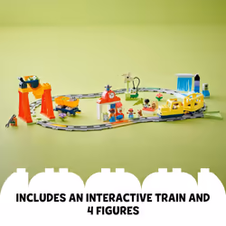 LEGO DUPLO Town Big Interactive Community Train Set - Learning Toddler Train Toy Playset for Boys and Girls  Ages 3+ - Gift Idea for Birthdays and Hol
