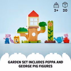 LEGO DUPLO Peppa Pig Garden and Tree House Toddler Toy  Building Block Learning Set for Preschool Kids with 2 Figures Included  Peppa Pig Toy Gift Ide