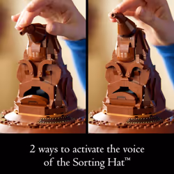 LEGO Harry Potter Talking Sorting Hat  Harry Potter Hogwarts Hat with 31 Randomized Sounds  Movie Themed Build and Display Model for Adults  Fun Harry