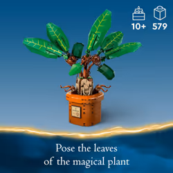LEGO Harry Potter Mandrake Figure & Pot Plant Toy  Harry Potter Collectible Gift Idea for Kids  Magical Creature Playset for Room d?cor  Harry Potter