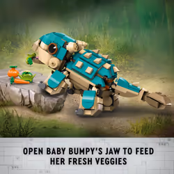 LEGO Jurassic World Baby Bumpy: Ankylosaurus Dinosaur Toy for Camp Cretaceous Fans and Kids Aged 7 Plus  Fun Build-a-Dinosaur Jurassic Park Toy for Bo