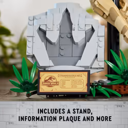 LEGO Jurassic World Dinosaur Fossils: T. rex Skull  Dino Toy for Boys and Girls  Educational Skeleton Model Set with Bones for Kids  Great Gift for Fa