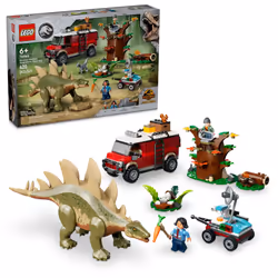 LEGO Jurassic World Dinosaur Missions: Stegosaurus Discovery Building Set - Dinosaur Toys Pretend Play Set with 2 Minifigures ...