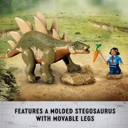 LEGO Jurassic World Dinosaur Missions: Stegosaurus Discovery Building Set - Dinosaur Toys Pretend Play Set with 2 Minifigures for Boys & Girls  Ages 6