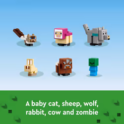 LEGO Minecraft The Animal Sanctuary Building Set  Gaming Toy for Girls and Boys Ages 7 and Up  Gift for Gamers and Kids  Brick Model of The Plains Bio
