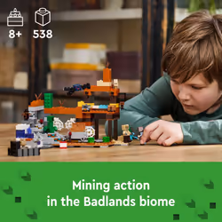 LEGO Minecraft The Badlands Mineshaft Video Game Toy  Mining Exploration Set with Minecraft Minifigures  Birthday Gift for Boys and Girls  Action Pack