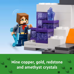 LEGO Minecraft The Badlands Mineshaft Video Game Toy  Mining Exploration Set with Minecraft Minifigures  Birthday Gift for Boys and Girls  Action Pack