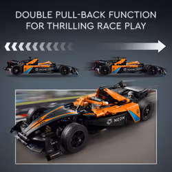 LEGO Technic NEOM McLaren Formula E Race Car Toy  Model Pull Back Car Toy  McLaren Toy Car Set for Kids  Birthday Gift Idea for Boys and Girls Aged 9