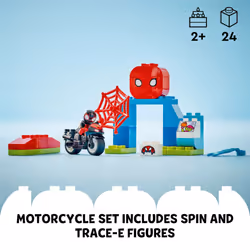 LEGO DUPLO Marvel Spins Motorcycle Adventure Fantasy Playset  Based on Spidey and His Amazing Friends TV Show  Build-and-Rebuild  Toddler Toys  Presch
