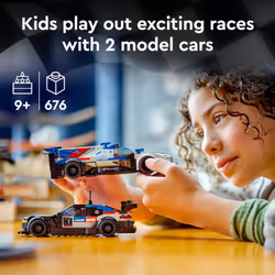 LEGO Speed Champions BMW M4 GT3 & BMW M Hybrid V8 Race Cars  BMW Toy for Kids with 2 Buildable Models and 2 Driver Minifigures  Car Toy Birthday Gift