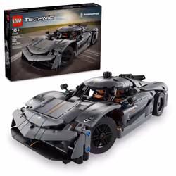 LEGO Technic Koenigsegg Jesko Absolut Grey Hypercar Sports Car Building Toy Set for Boys and Girls Vehicle Racing Car for K ...