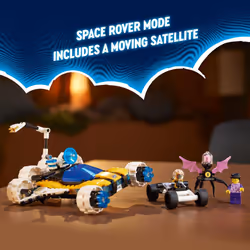 LEGO DREAMZzz Mr. Ozs Space Car Toy  Transforming Vehicle Building Set  Includes TV Show Minifigures Mr. Oz  Albert and Jayden  Space Shuttle Toy Gift