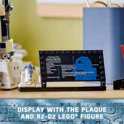 LEGO Star Wars R2-D2 Brick Built Droid Figure  Collectible Star Wars Room D?cor with Exclusive 25th Anniversary Minifigure Darth Malak  Creative Play - Additional view 4