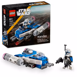 LEGO Star Wars: The Clone Wars Captain Rex Y-Wing Microfighter Building Set  Collectible Star Wars Y-Wing Toy for Kids with C ...