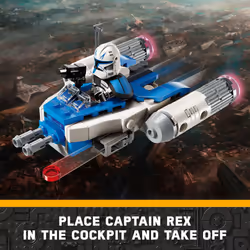 LEGO Star Wars: The Clone Wars Captain Rex Y-Wing Microfighter Building Set  Collectible Star Wars Y-Wing Toy for Kids with Captain Rex Minifigure  St
