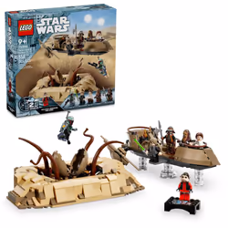 LEGO Star Wars: Return of The Jedi Desert Skiff & Sarlacc Pit Vehicle Building Set with 25th Anniversary Minifigure Nien Nun ...