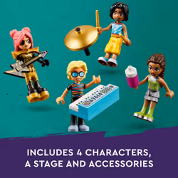 LEGO Friends Heartlake City Music Talent Show Building Kit  Social-Emotional Musical Toy for Kids to Play Together with 4 Mini-Doll Characters  Music
