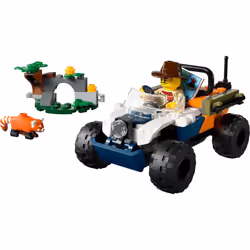 LEGO City Jungle Explorer ATV Red Panda Mission Car Toy  Fun Summer Toy for Kids Ages 6 and Up  Jungle Explorer Minifigure & Animal Figure Included  O