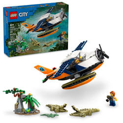 LEGO City Jungle Explorer Water Airplane Toy - Kids Toy Adventure Building Set for Boys and Girls  Ages 6+ - with 2 Minifigures for Pretend Play - Gif