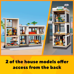 LEGO Creator 3 in 1 Modern Toy House - Kids Toy Building Set with 3 Building Options for Boys & Girls  Ages 9+ - with 2 Minifigures for Pretend Play -